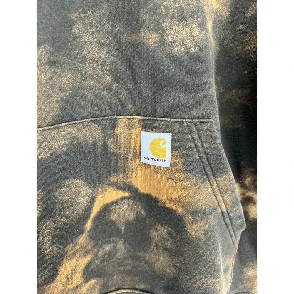 Carhartt Hoodie‎ Youth Boys Large 14-16 Brown Camouflage Camo Tie Dye Graphic
